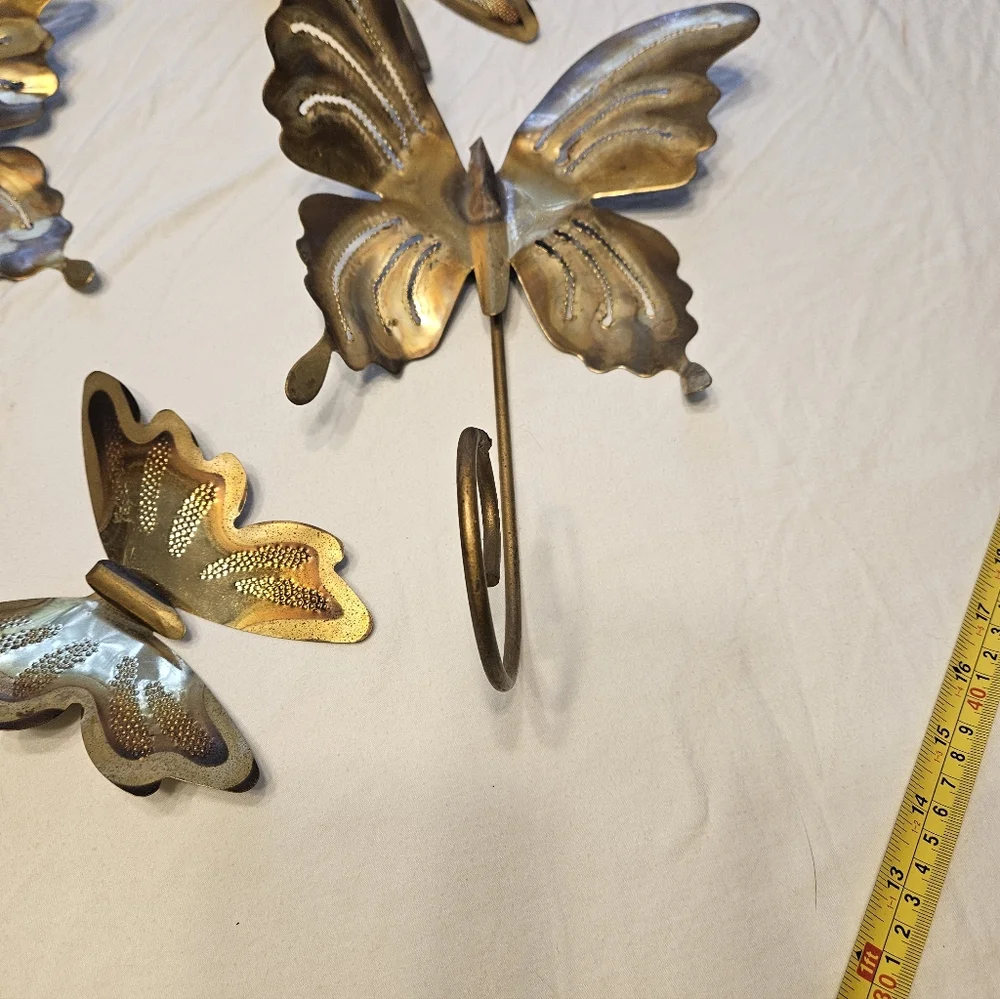 Vintage Brass Butterfly Homco Wall Decor.